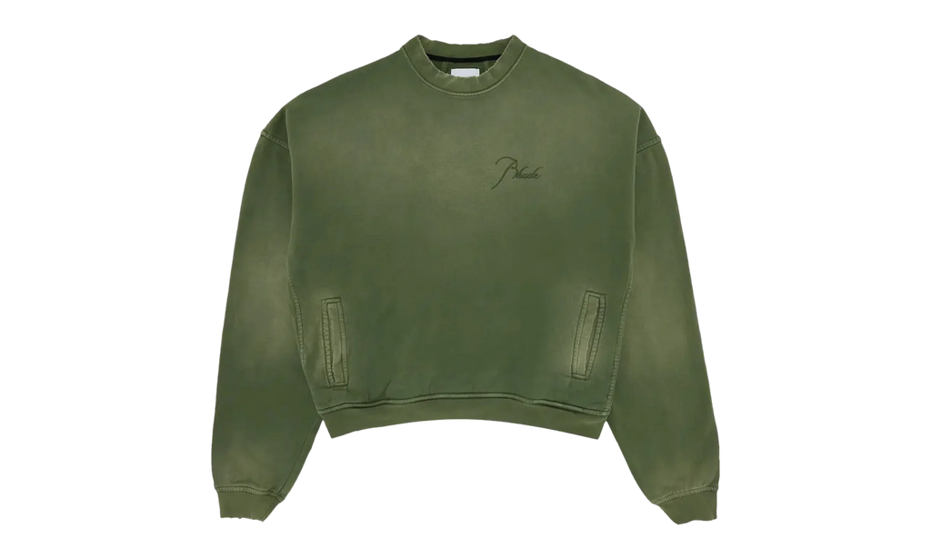 Embroidered Crewneck "Sundry Olive" FW23SW01150854