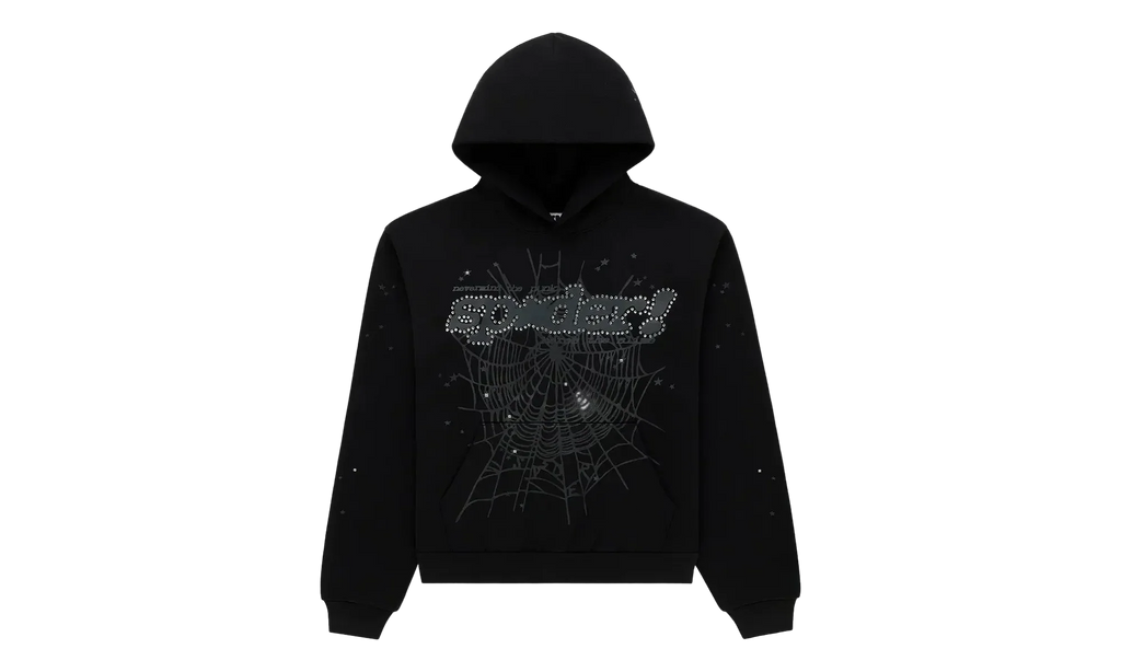 Rhinestone Punk V2 Hoodie "Black" SP5der337