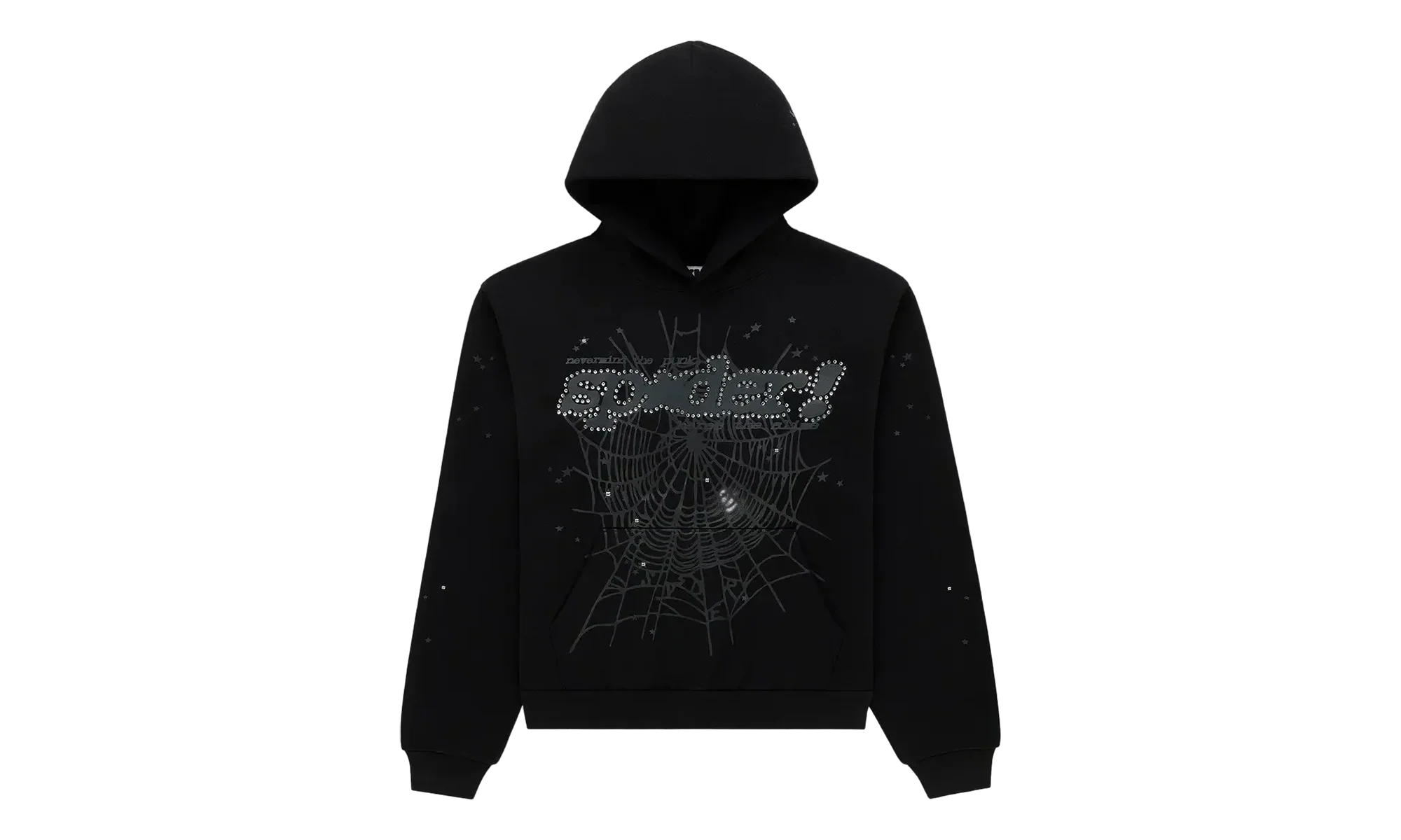 Rhinestone Punk V2 Hoodie "Black" SP5der337