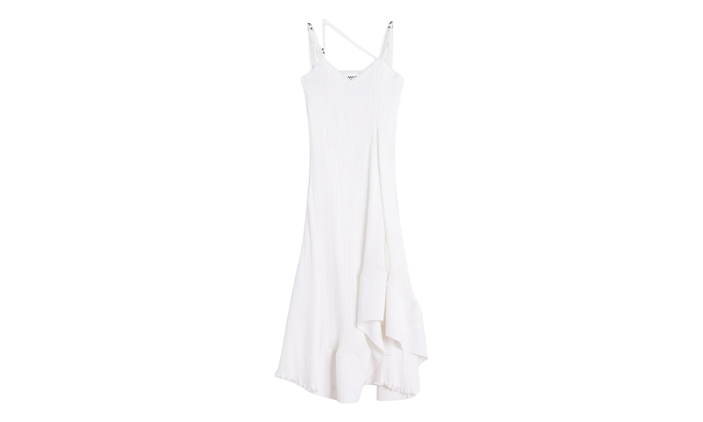 PLEATED STRAP LONG DRESS "White" RW DR0014 5904 P24 001