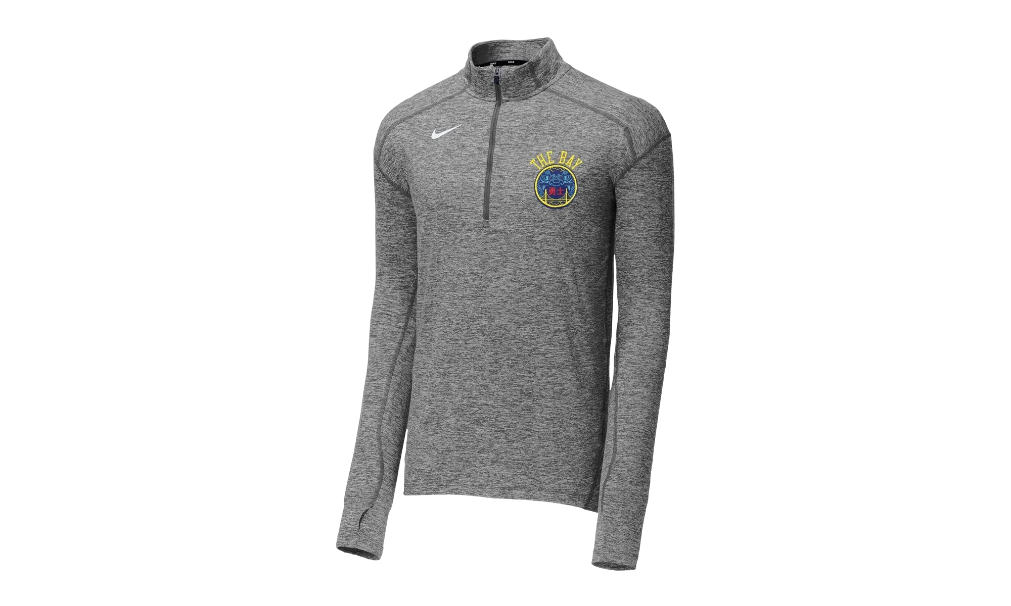 NBA The Bay 1/4 Zip Pullover "Golden State Warriors - Grey" H000428 NGSW