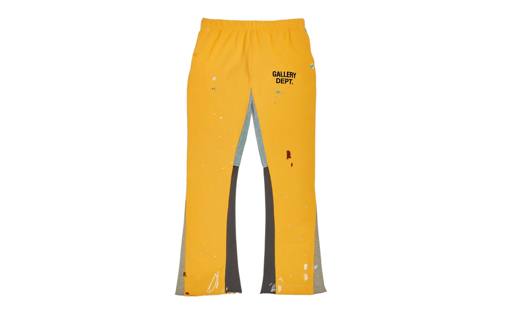 GD Logo Paint Splatter Flare Sweatpants "Yellow Black Multi" GDGLFSY