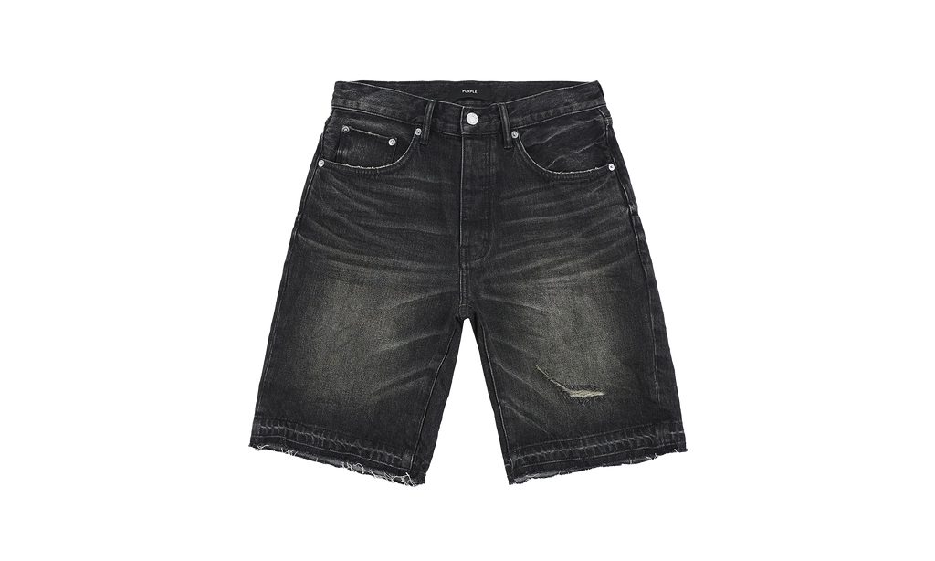Smoke Worn Vintage Short "Black" P059 SWVB325