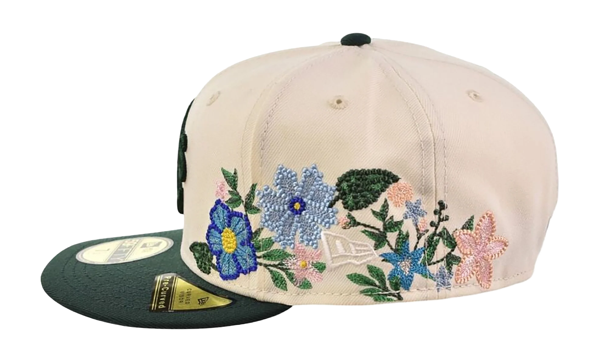 59FIFTY Oakland Athletics Tonal Florals Fitted Hat "Chrome White" 60668973