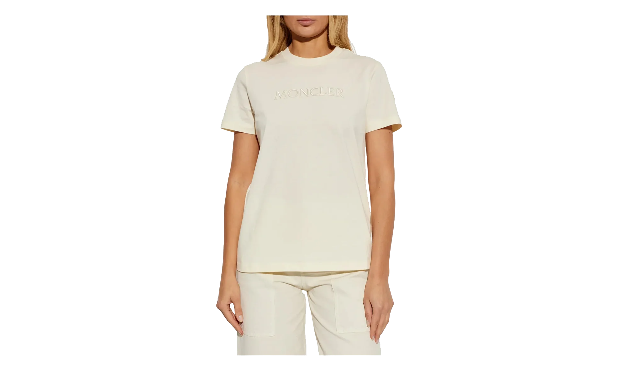 Crew Neck Short Sleeve T-Shirt WMNS "White" MON57