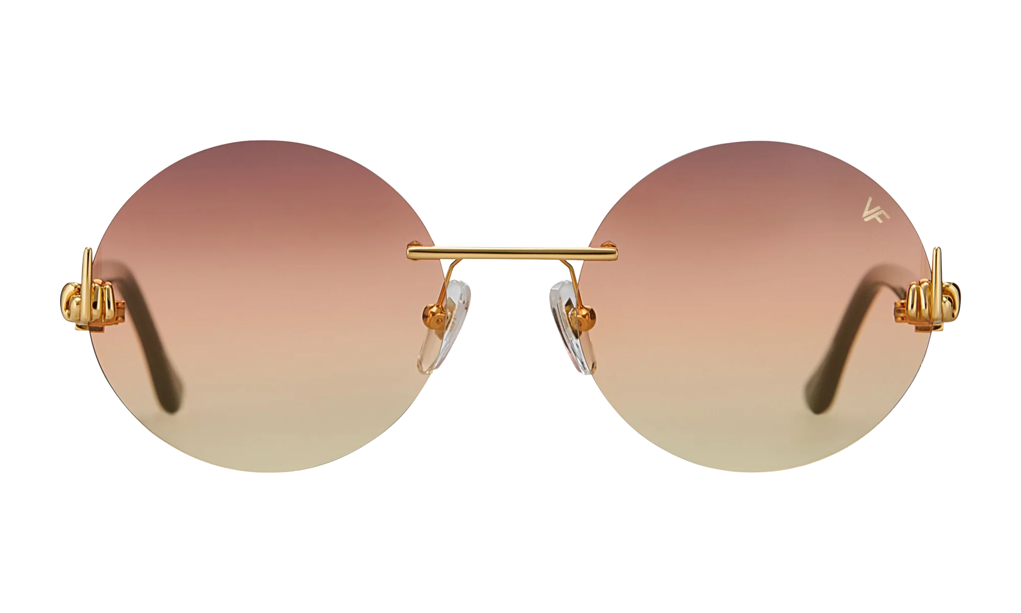 508 Rimless Drill Mount F.U. Edition 24KT "Yellow Gold / Black / Brown Triple Gradient" DMMF2 0007 16T5