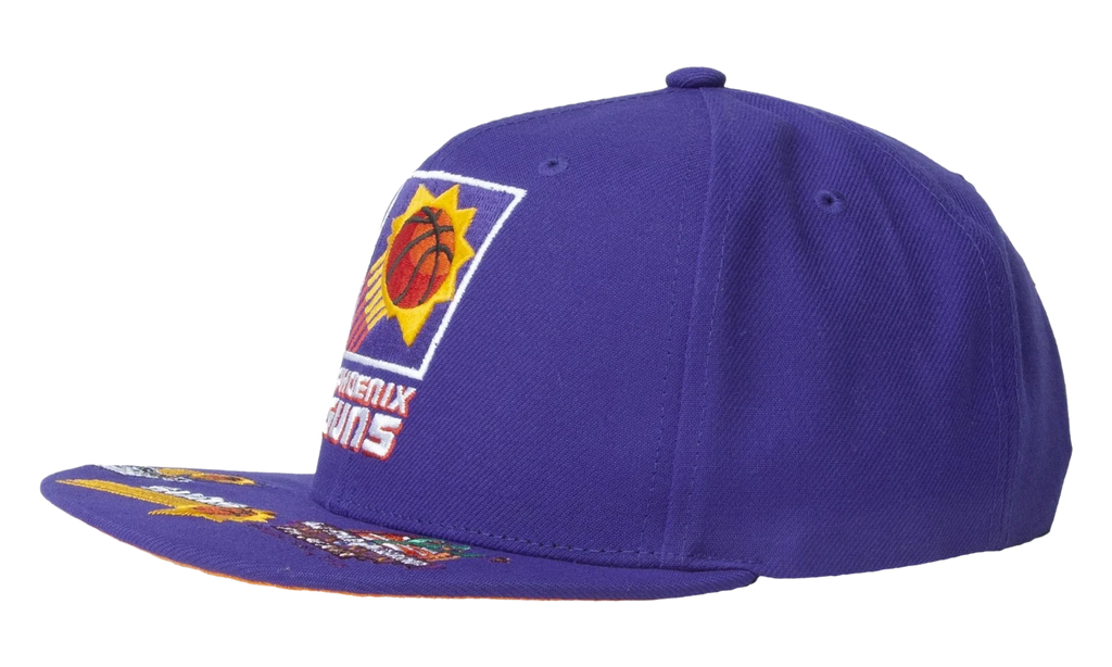 NBA Hardwood Classics Front Face Snapback Cap "Phoenix Suns - Purple" 6HSSMM21130 PSUPURP