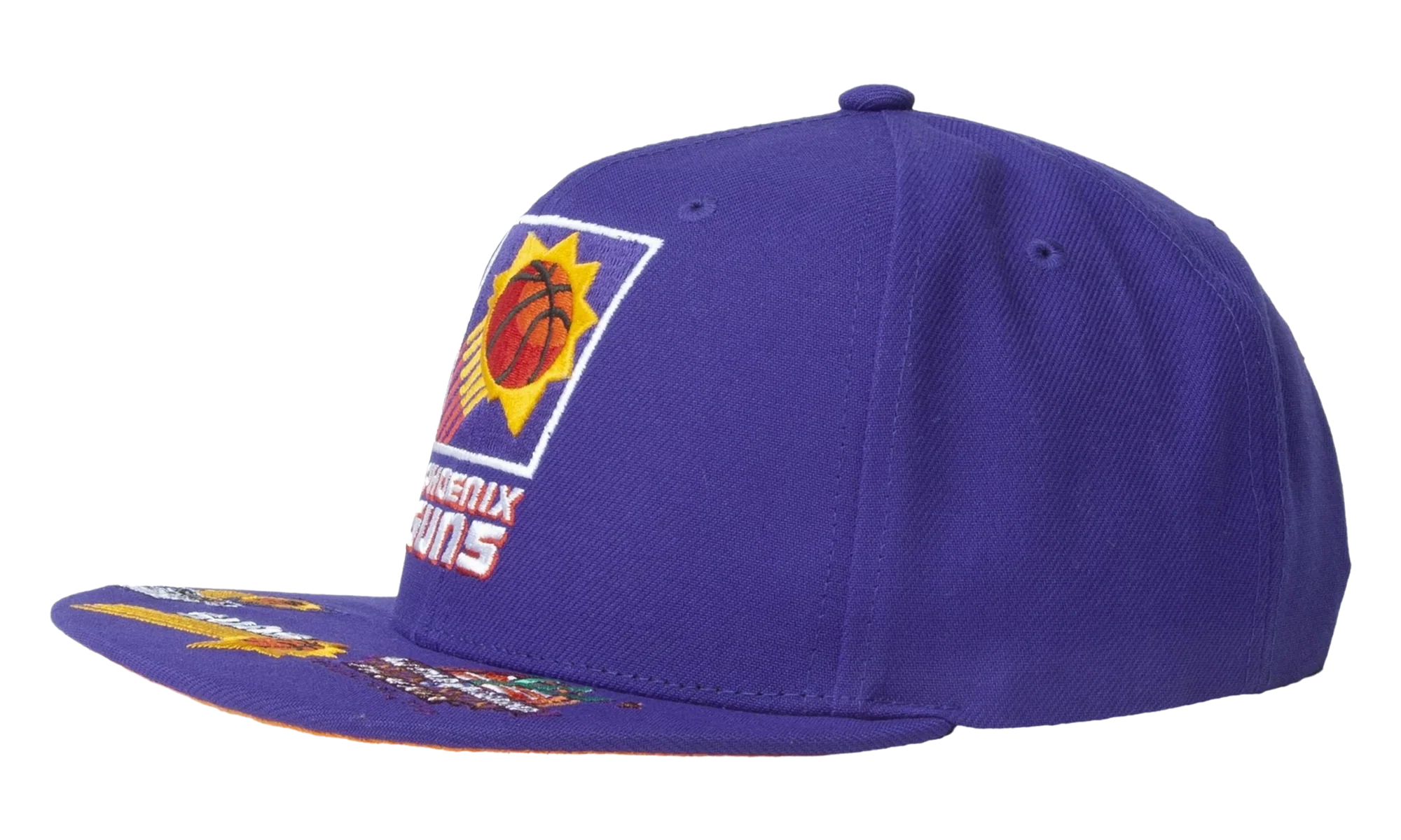 NBA Hardwood Classics Front Face Snapback Cap "Phoenix Suns - Purple" 6HSSMM21130 PSUPURP