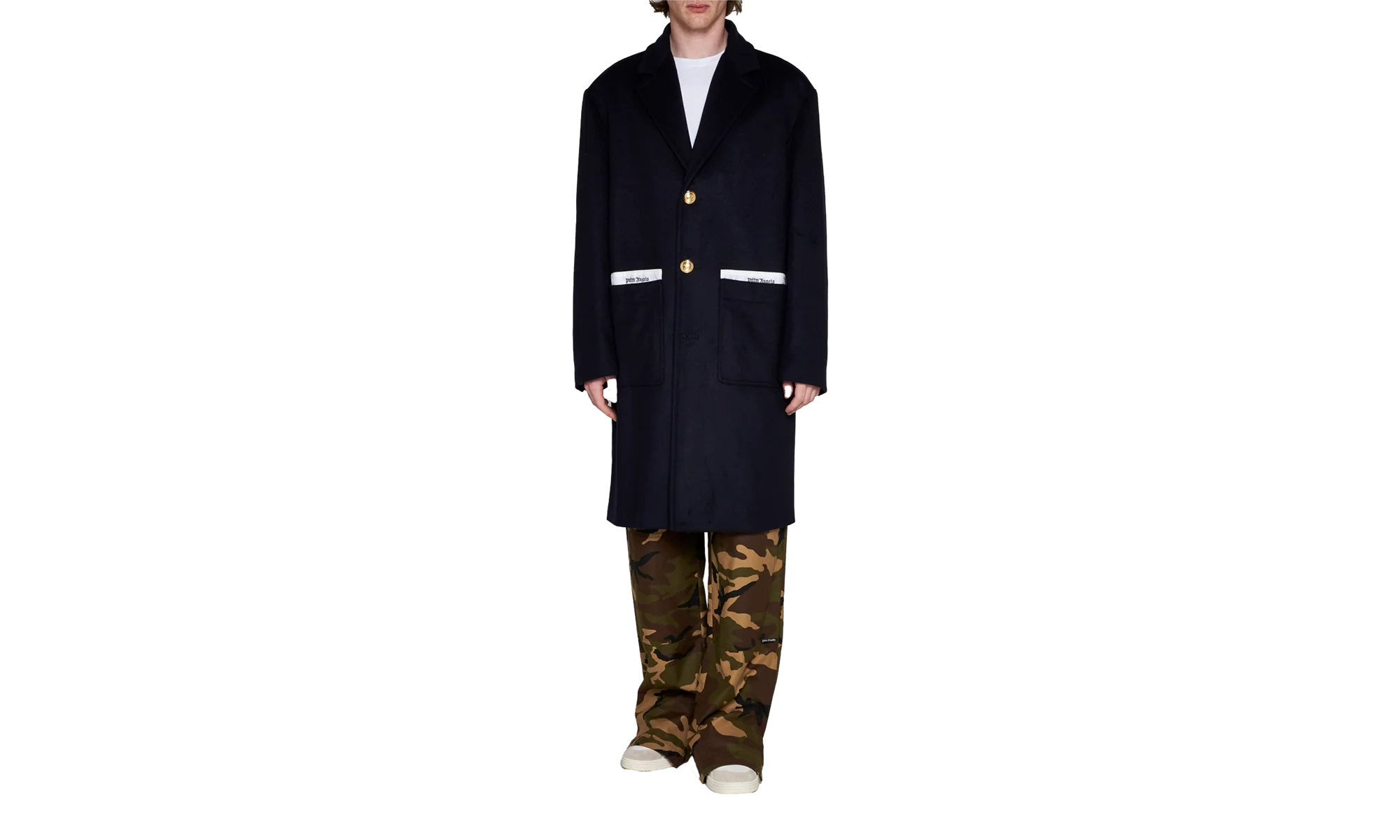 Sartorial Tape Button-up Coat "Navy" PMER016E23FAB0014603