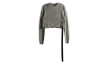 Long-Sleeve Cropped Small Level T-Shirt WMNS "Melange Grey" DS02E7200 JGM 178