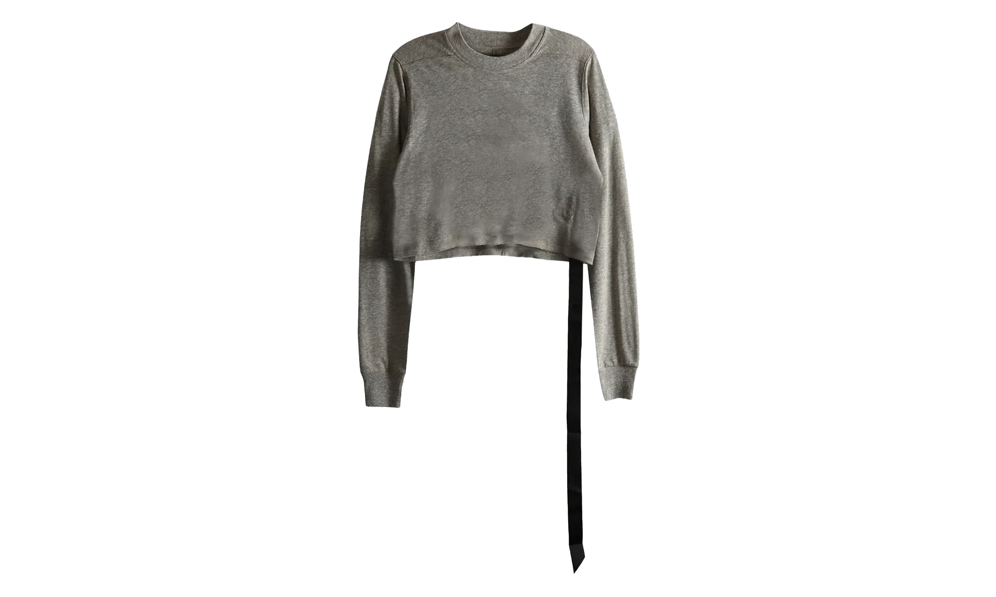 Long-Sleeve Cropped Small Level T-Shirt WMNS "Melange Grey" DS02E7200 JGM 178