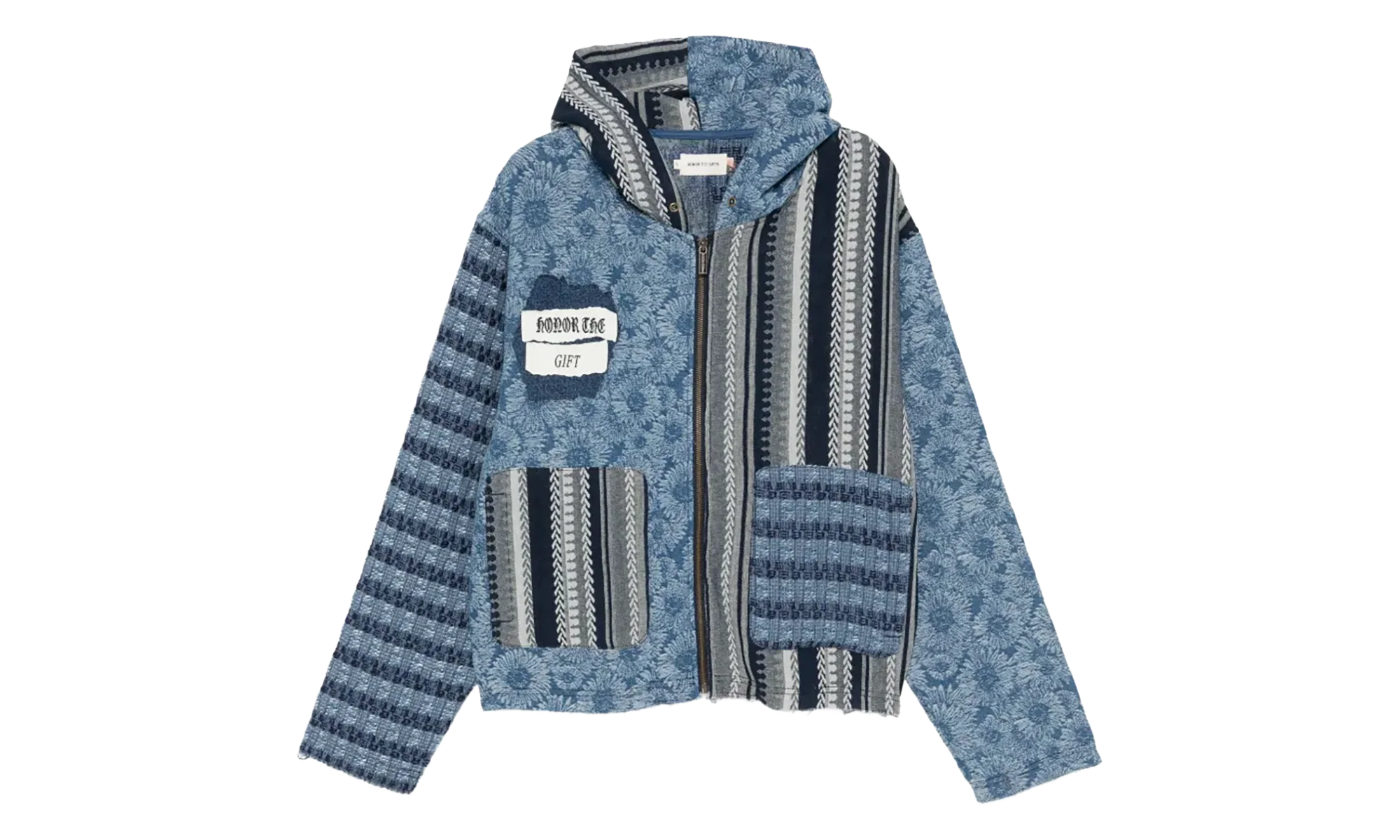 Indigo Tapestry Full Zip Hoodie "Indigo" HTG260166 IND
