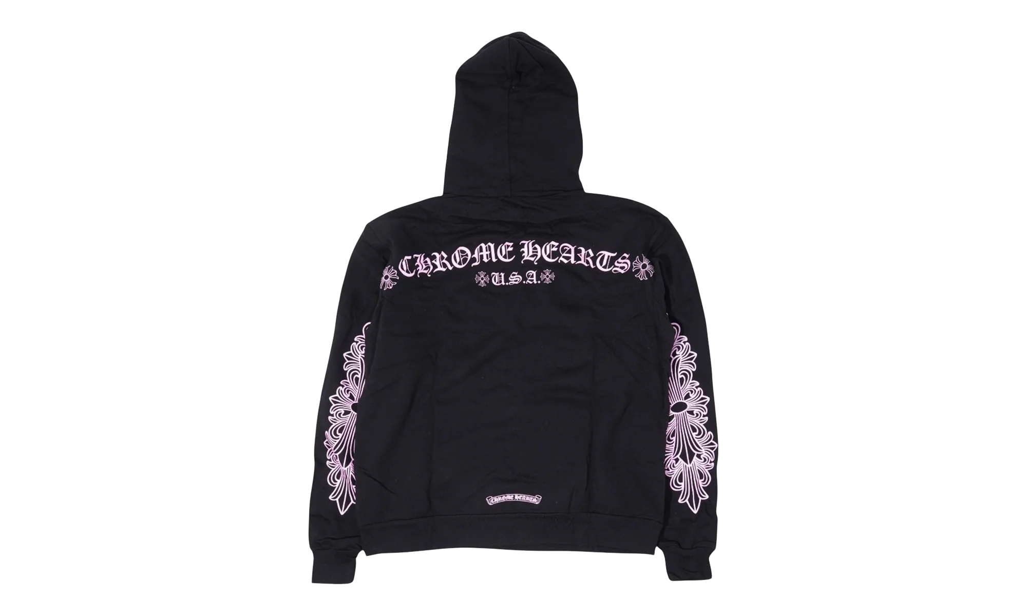 Glitter Shoulder Floral Logo Hoodie "Black / Purple - Friends & Family" CHRM1106