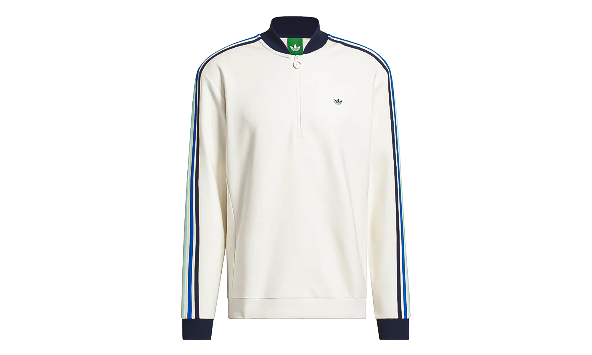 Originals 3-Stripes 1/4 Zip Sweatshirt "Chalk White / Night Indigo" KB8629