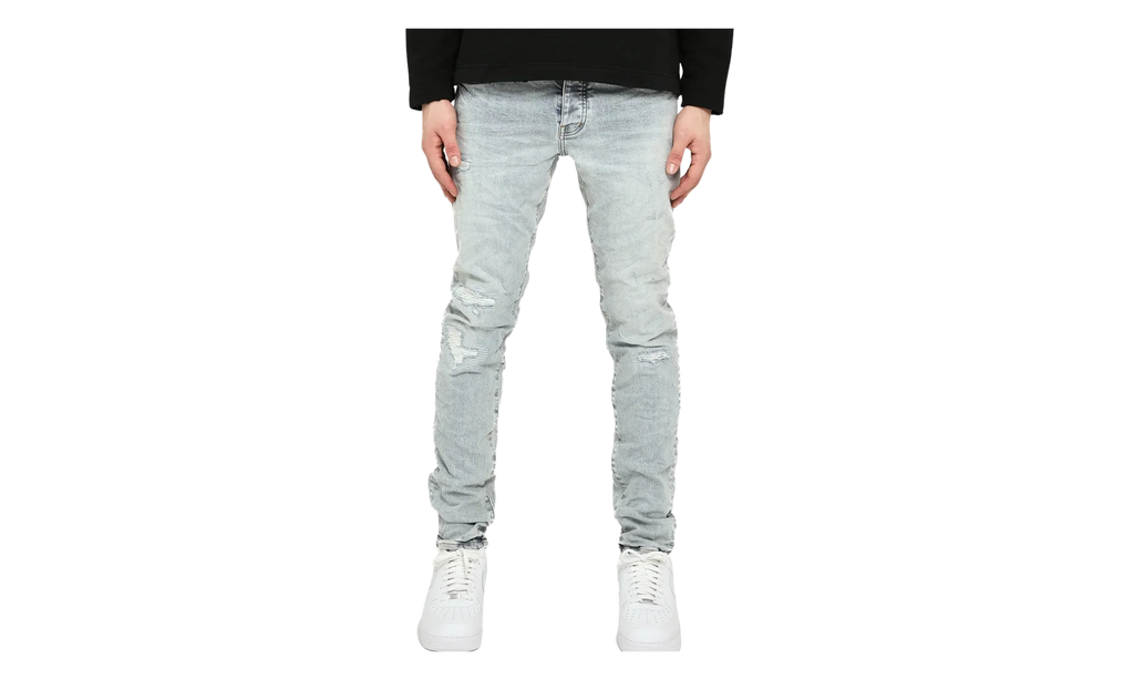 Kivu Skinny Repair Jeans "Light Indigo" P001 KVRL425