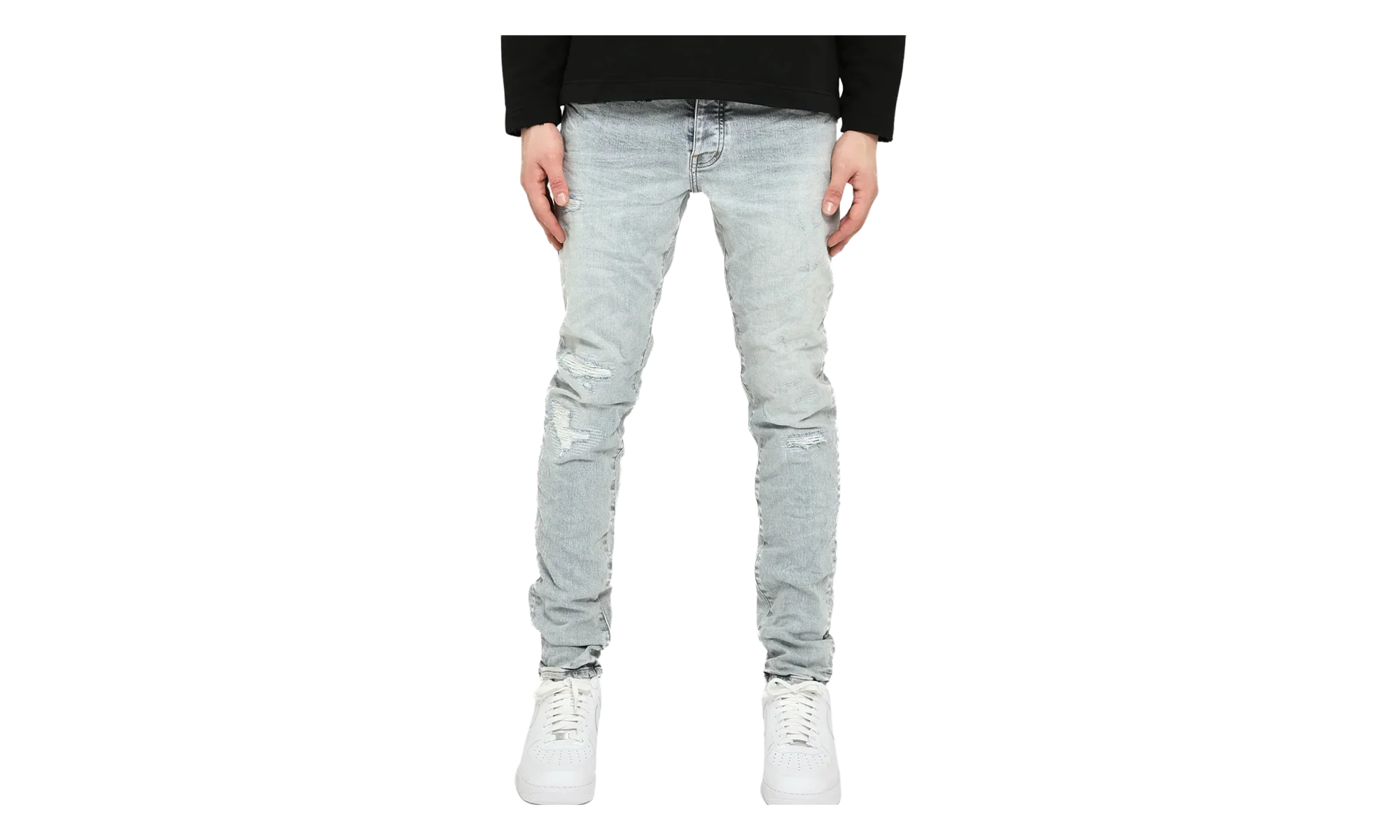 Kivu Skinny Repair Jeans "Light Indigo" P001 KVRL425