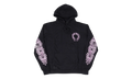 Glitter Shoulder Floral Logo Hoodie "Black / Purple - Friends & Family" CHRM1106