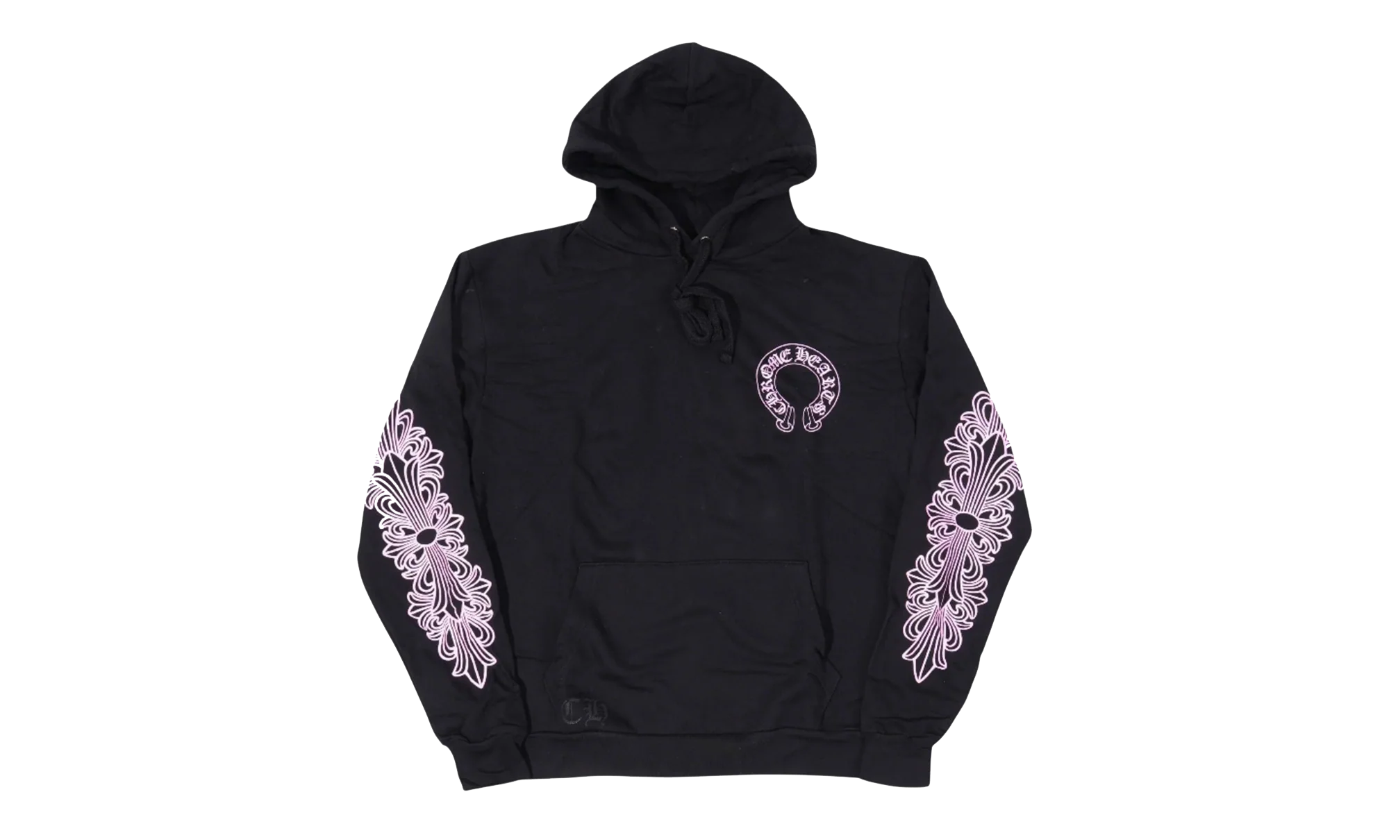Glitter Shoulder Floral Logo Hoodie "Black / Purple - Friends & Family" CHRM1106