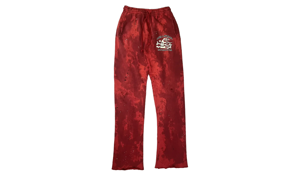 Sports Lava Wash Tie-Dye Sweatpants "Red" HSR151
