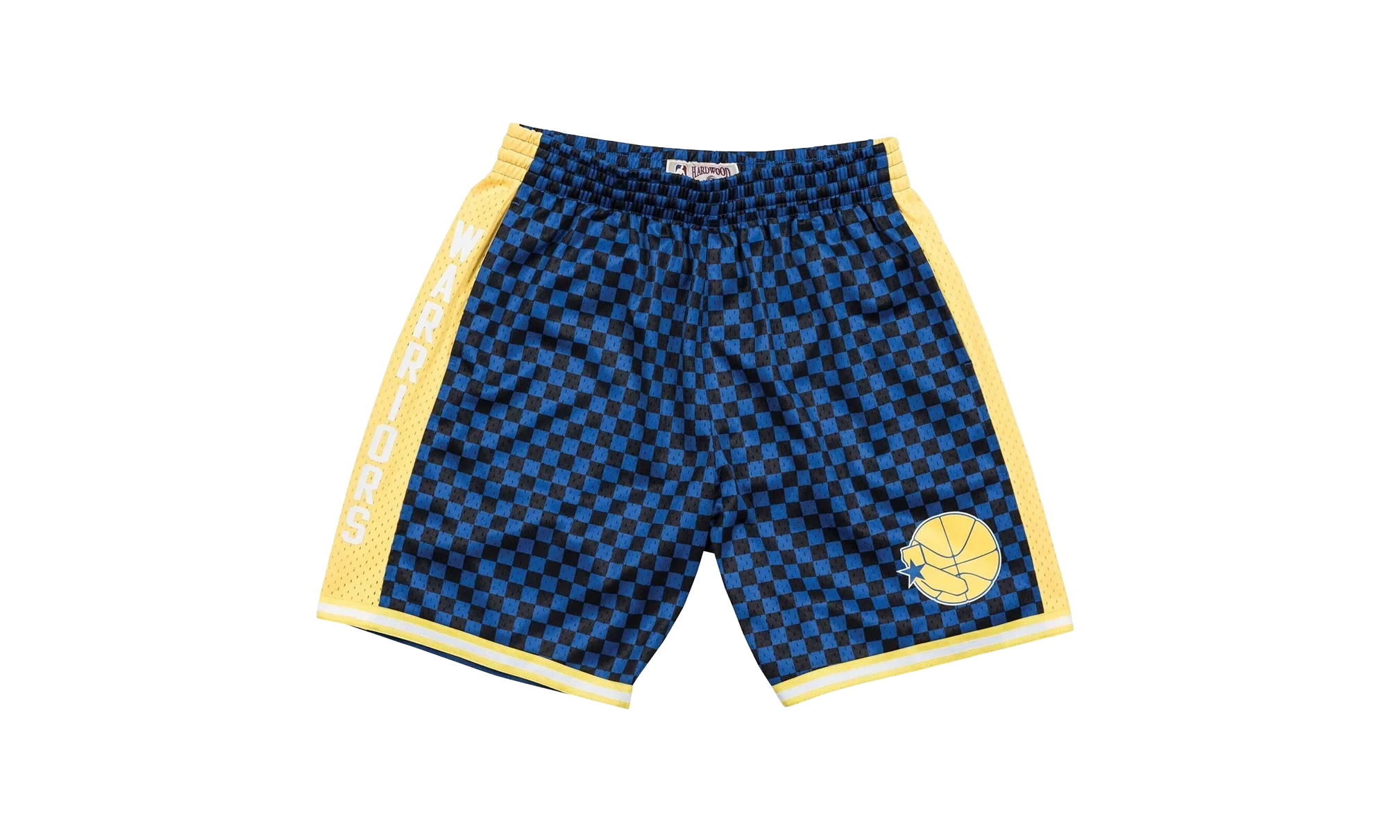 NBA Checked Swingman Shorts "Golden State Warriors - Blue" BA3A4I GSW B N0C
