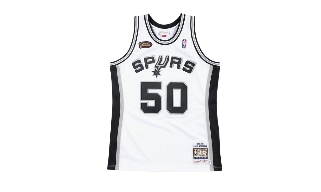NBA David Robinson Authentic Jersey "1998 San Antonio Spurs - White" AJY4EL18028 SASWHIT98DRB