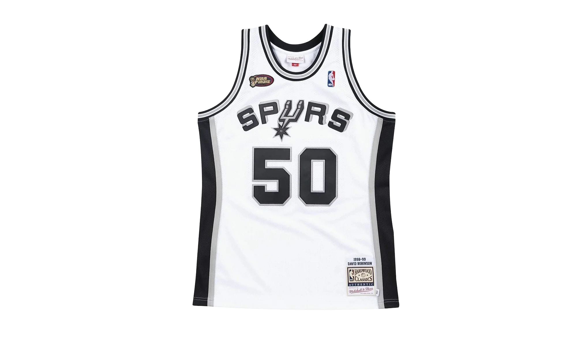 NBA David Robinson Authentic Jersey "1998 San Antonio Spurs - White" AJY4EL18028 SASWHIT98DRB