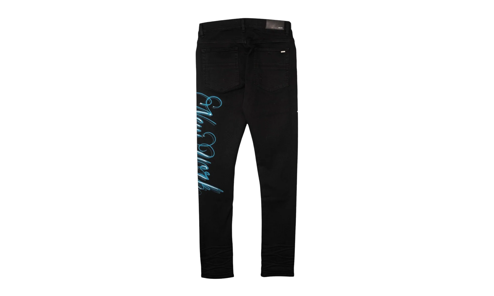 MA New York Airbrush Logo Jeans "Overdyed Black Blue White" AMDNSY1178 018