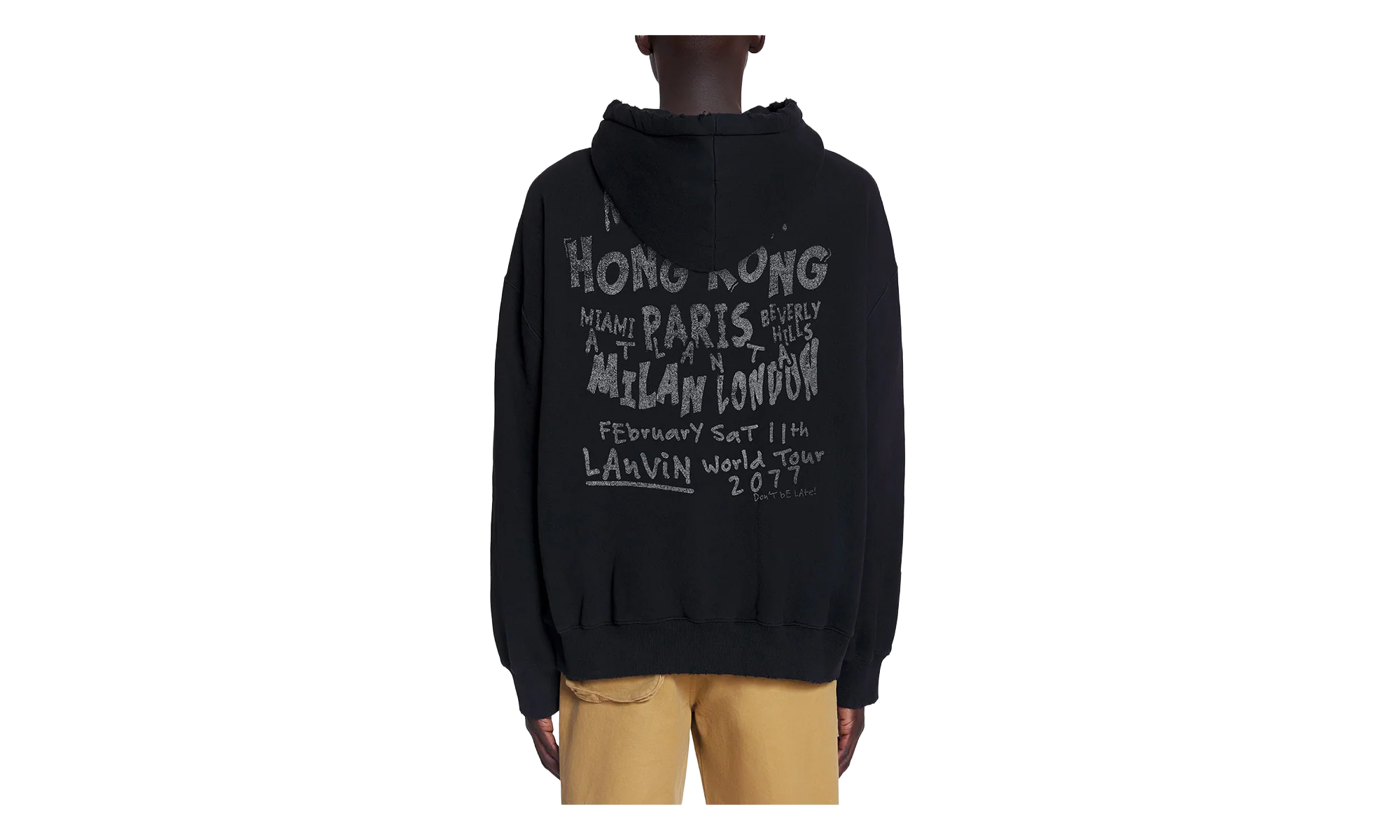 PRINTED KNIT HOODIE "Black" RU HO0005 J117 P24 10