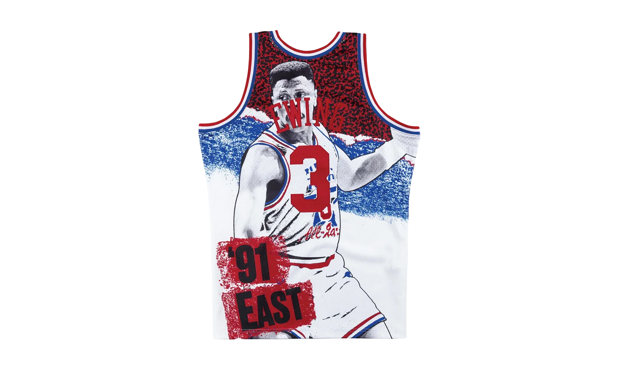 NBA Sublimated Patrick Ewing Swingman Jersey "1991 All Star East - White" SMJYNG18428 ASEWHIT91PEW