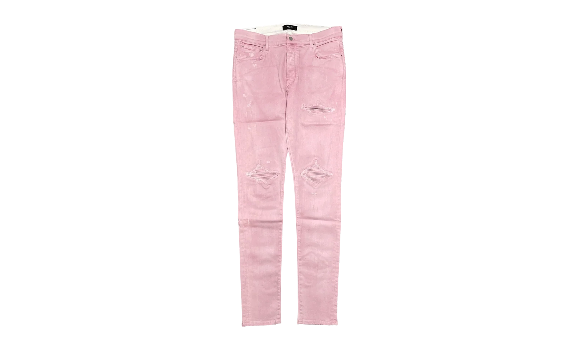 MX1 Leather Patch Sprayed Jeans "Pink White" SS23MDS013 651