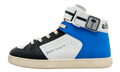 High-Top Strap Sneakers "Blue/White" PMIA007F22LEA0010145