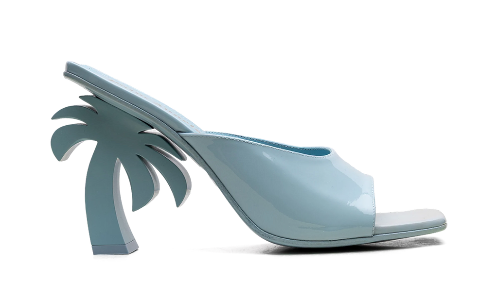 Mule Leather Heels WMNS "Blue" PWIJ003S23LEA0014000