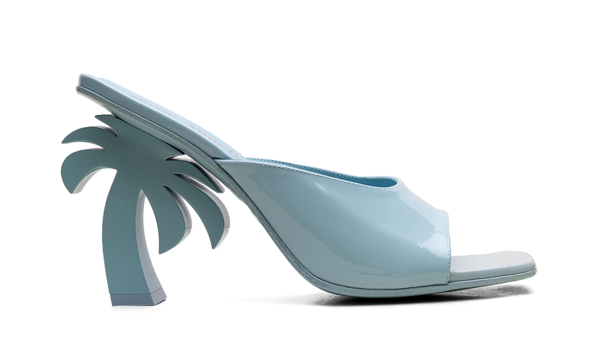 Mule Leather Heels WMNS "Blue" PWIJ003S23LEA0014000