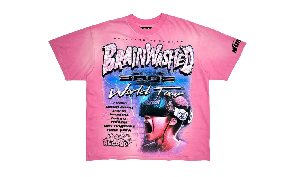 Studios Brainwashed World Tour Short Sleeve T-Shirt "Pink" HSR116