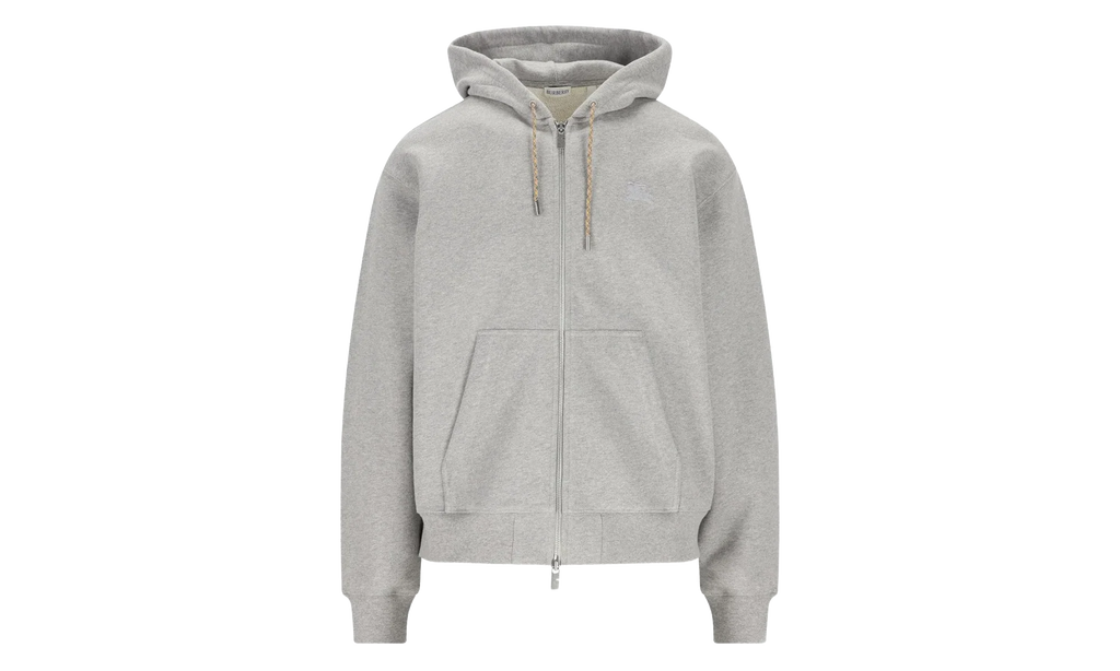 Rory Check Zip-Up Hoodie "Pale Grey Melange" 8120756