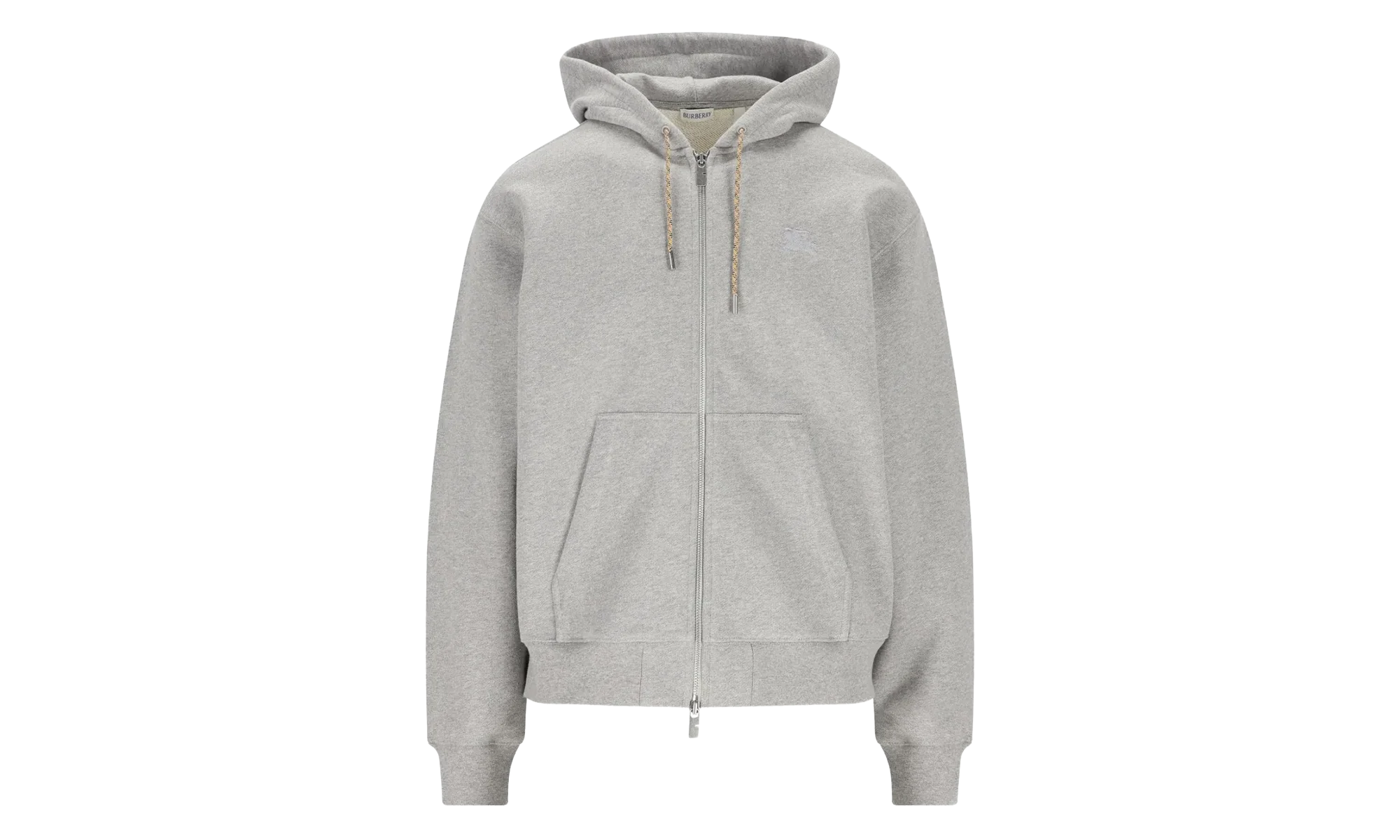 Rory Check Zip-Up Hoodie "Pale Grey Melange" 8120756