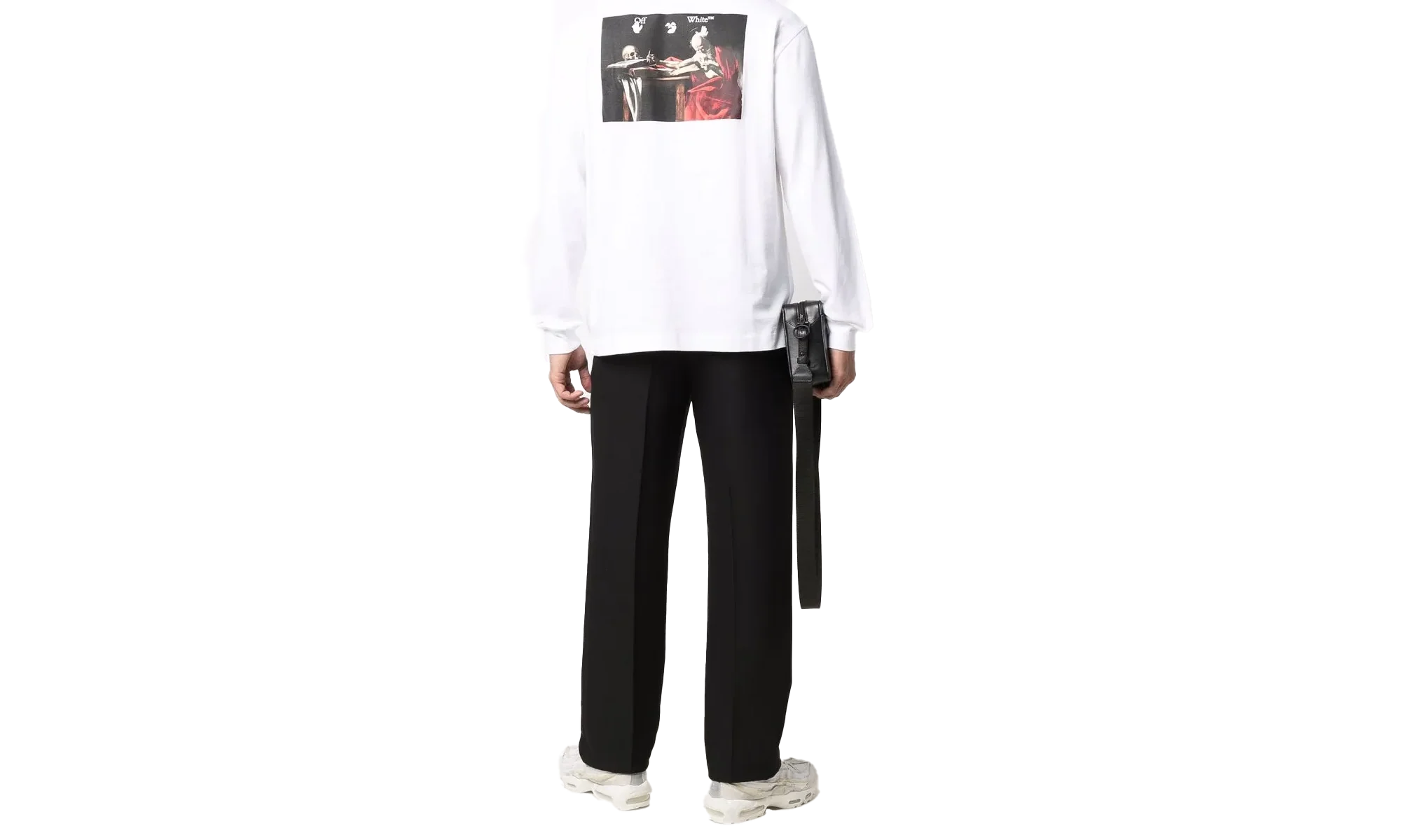 Caravaggio Paint Skate Long-Sleeve Tee "White / Black" OMAB064C99JER0050110