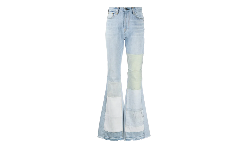 Reconstructed Flare Jeans Patch "Multi Indigo" Y0W01405RD MUI
