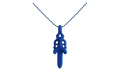 Silicone Dagger Pendant Ball Chain Necklace "Blue" CHRM0887