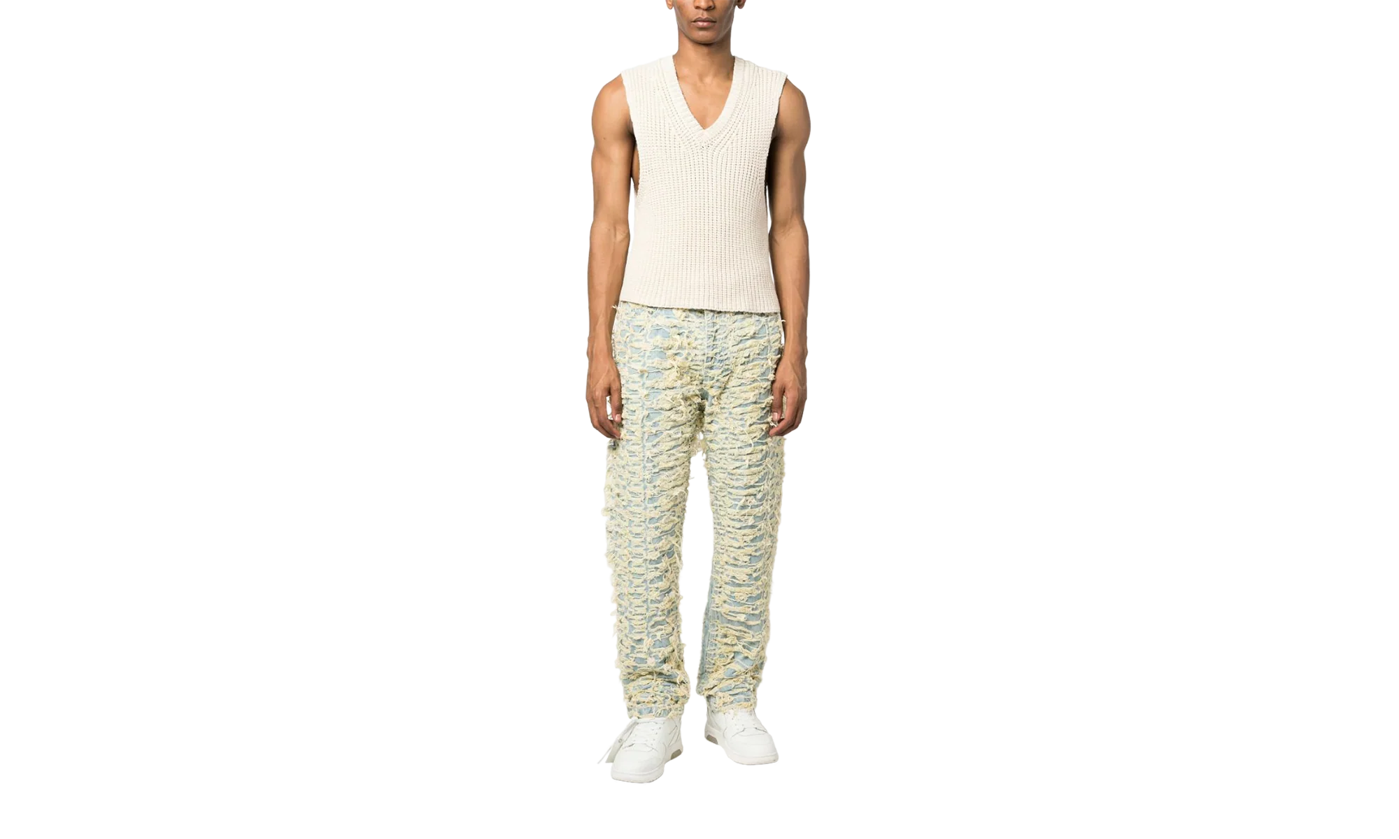 Denim Distressed Jeans "Husk Yellow" 2637 100000201DDJ HUSK