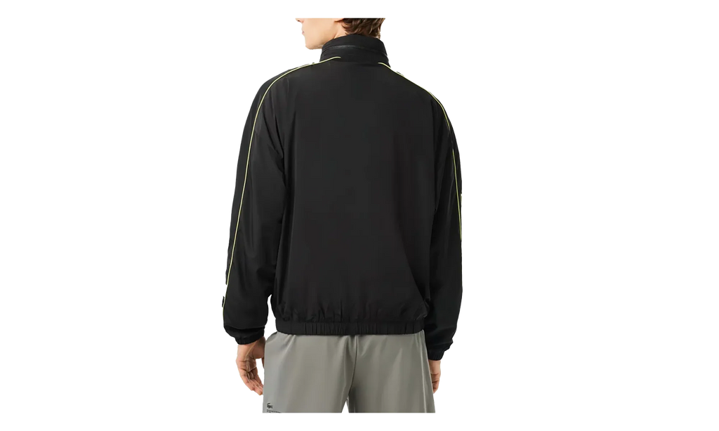 Contrast Water Resistant Zipped Taffeta Jacket "Black / Yellow" BH1607 6TV