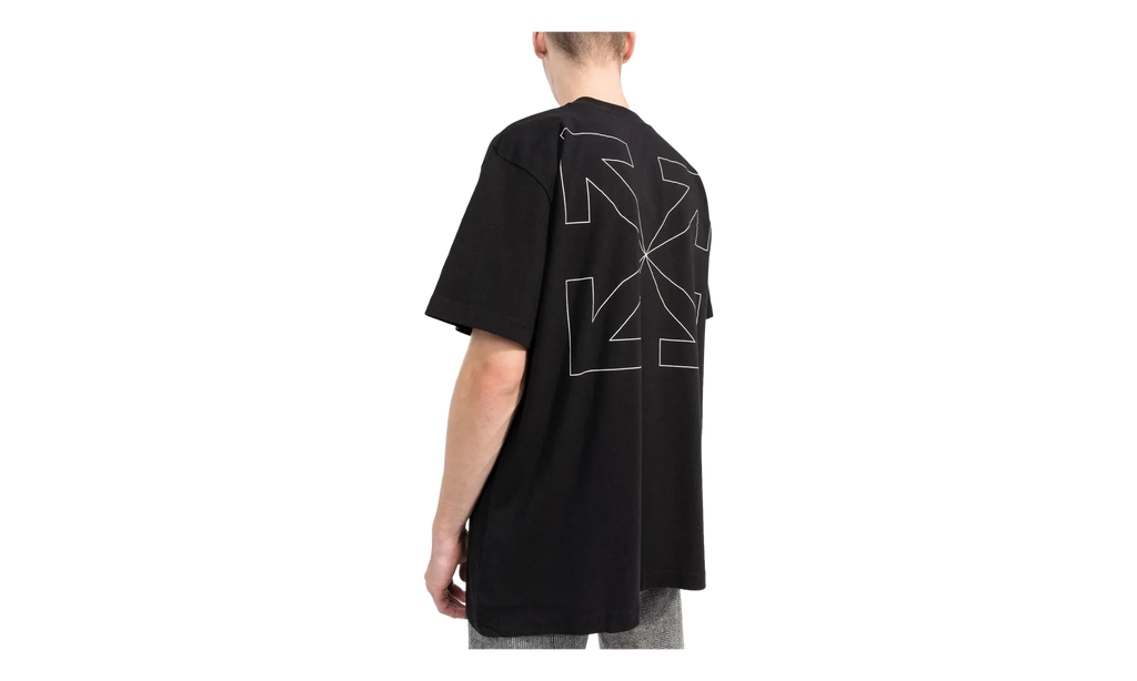 Arrows Logo Print T-Shirt "Black" OMAA038C99JER0081001
