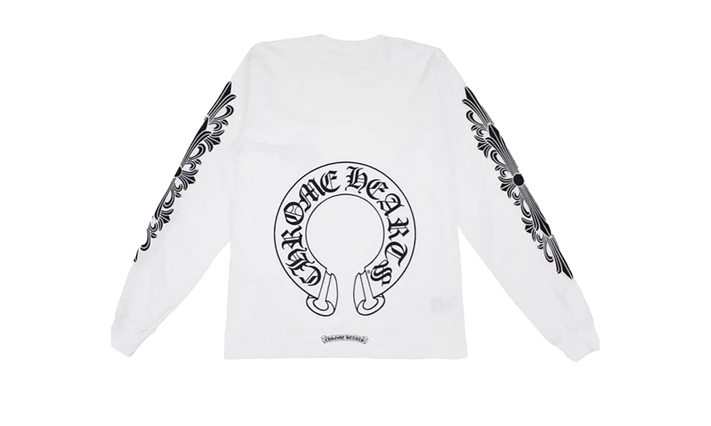 Floral Horseshoe L/S T-shirt "White" CHRM0055