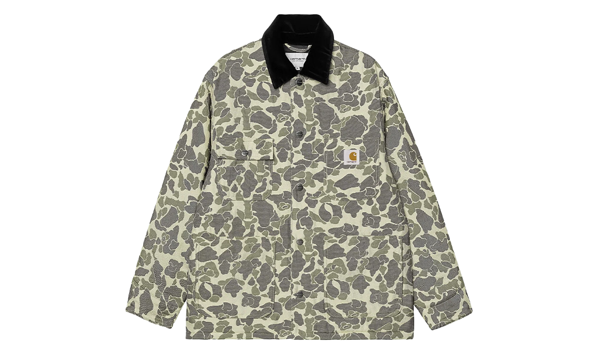 Tapestry Chore Coat "Camo Duck Jacquard Green / Tobacco" I035329 3CK XX