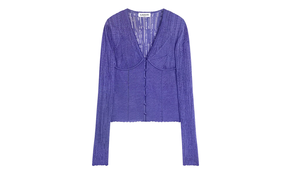 LONG-SLEEVE KNIT CARDIGAN "BLUE" RW CA0001 K034 E24 224