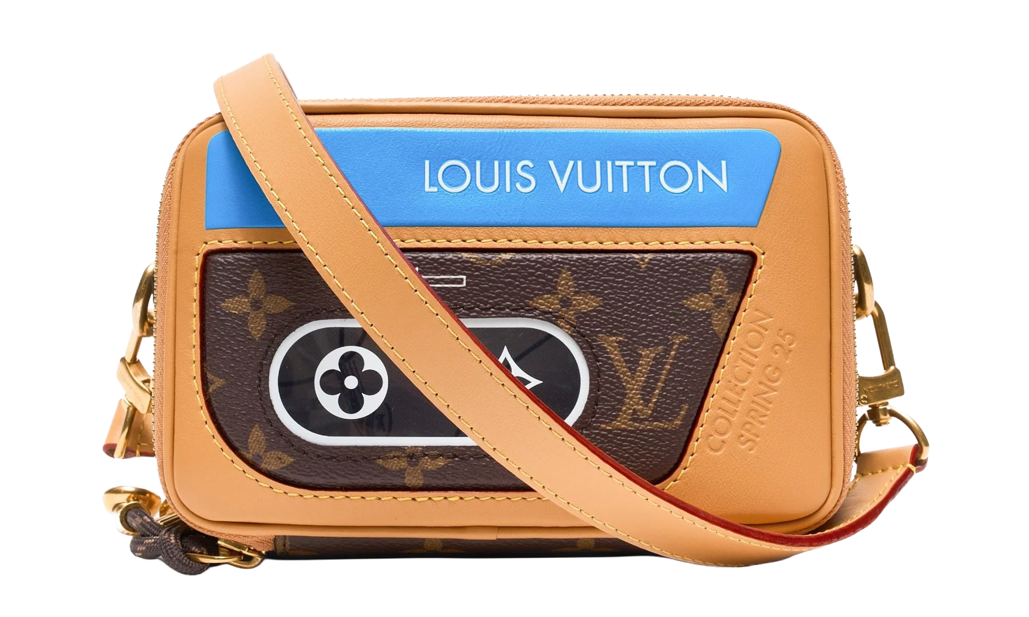 Music Player Monogram Messenger Bag "Brown/Blue" LVMPMMBBBBM