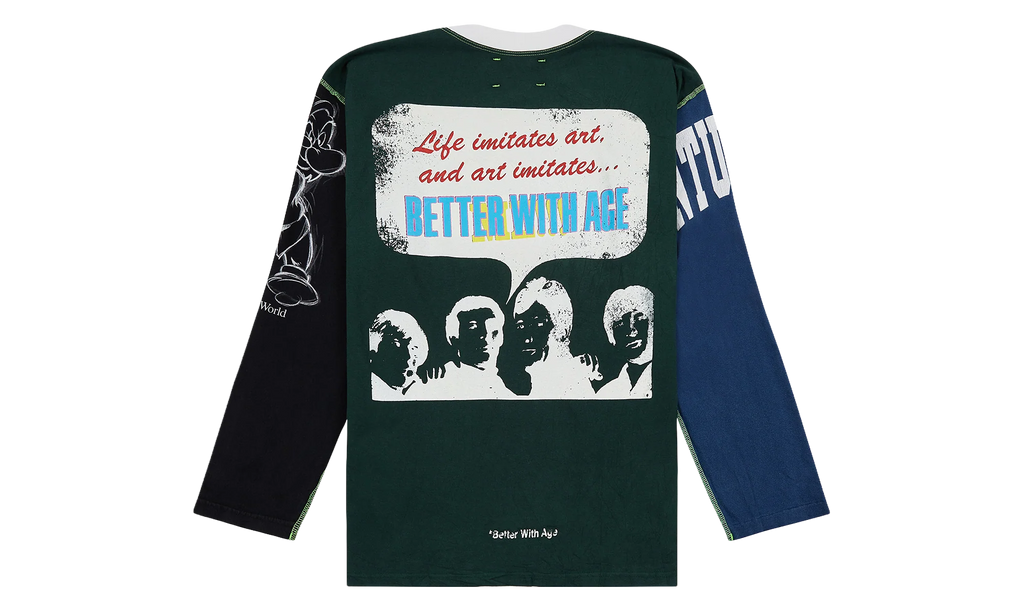Disco Reversible Long-Sleeve Tee "White" BWA64