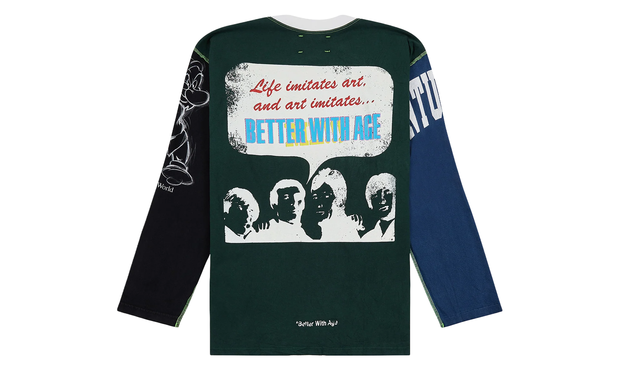 Disco Reversible Long-Sleeve Tee "White" BWA64
