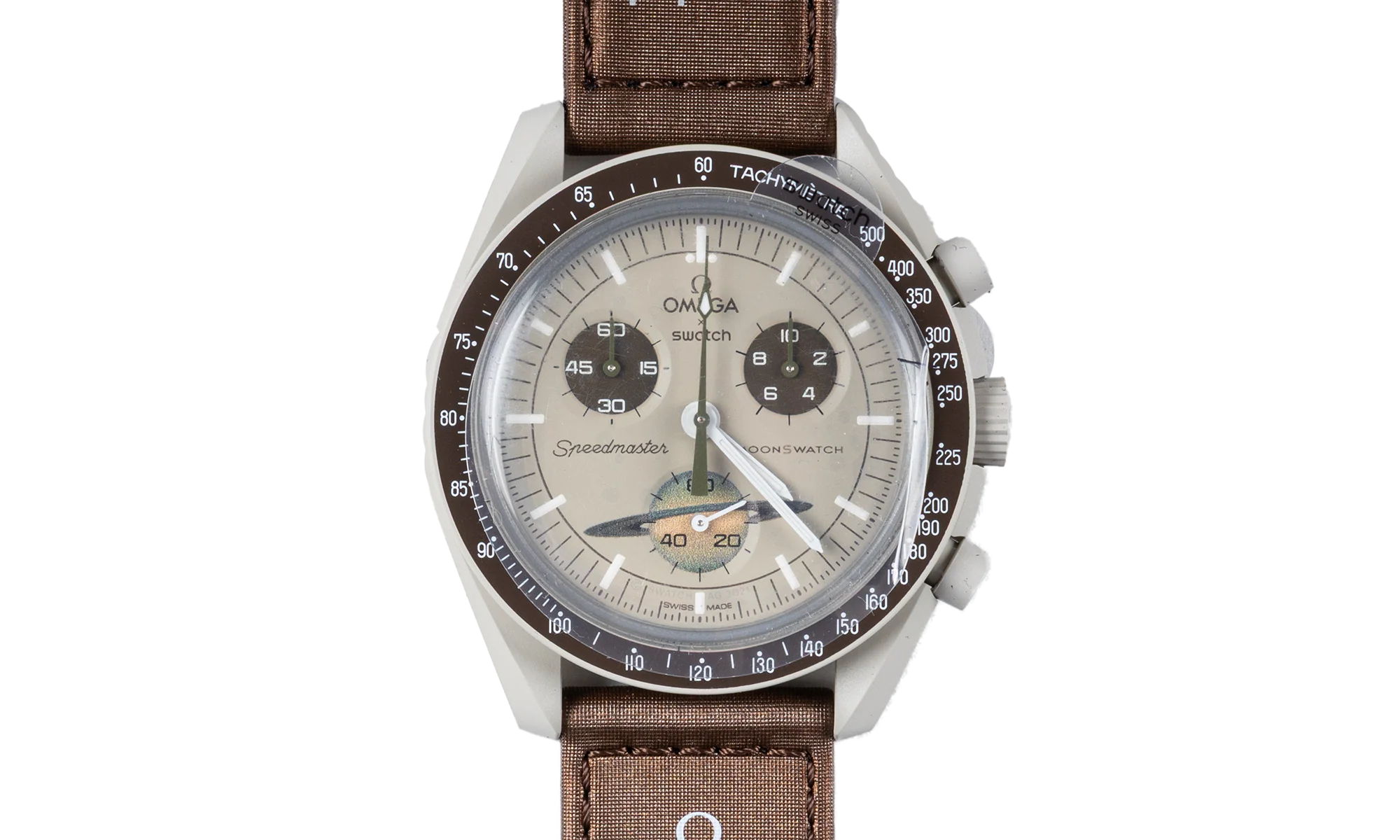 Swatch x Omega Bioceramic Moonswatch "Mission to Saturn" SO33T100