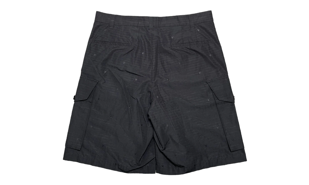 Technical Grid Cargo Shorts "Black" 1ABJI9